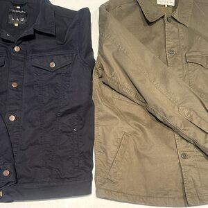 Denim & Flower Black and Tan Shirt Jackets
